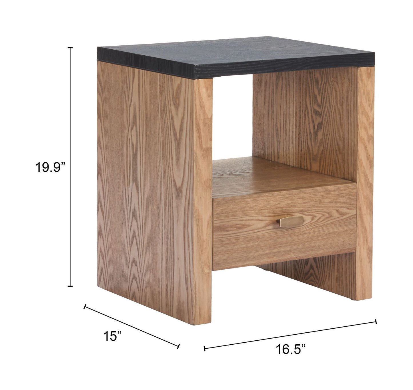 Natt - Side Table - Black