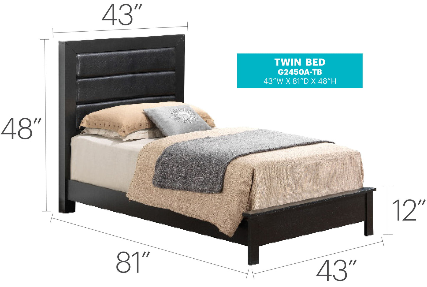 Glory Furniture - Burlington - Upholstered Bed