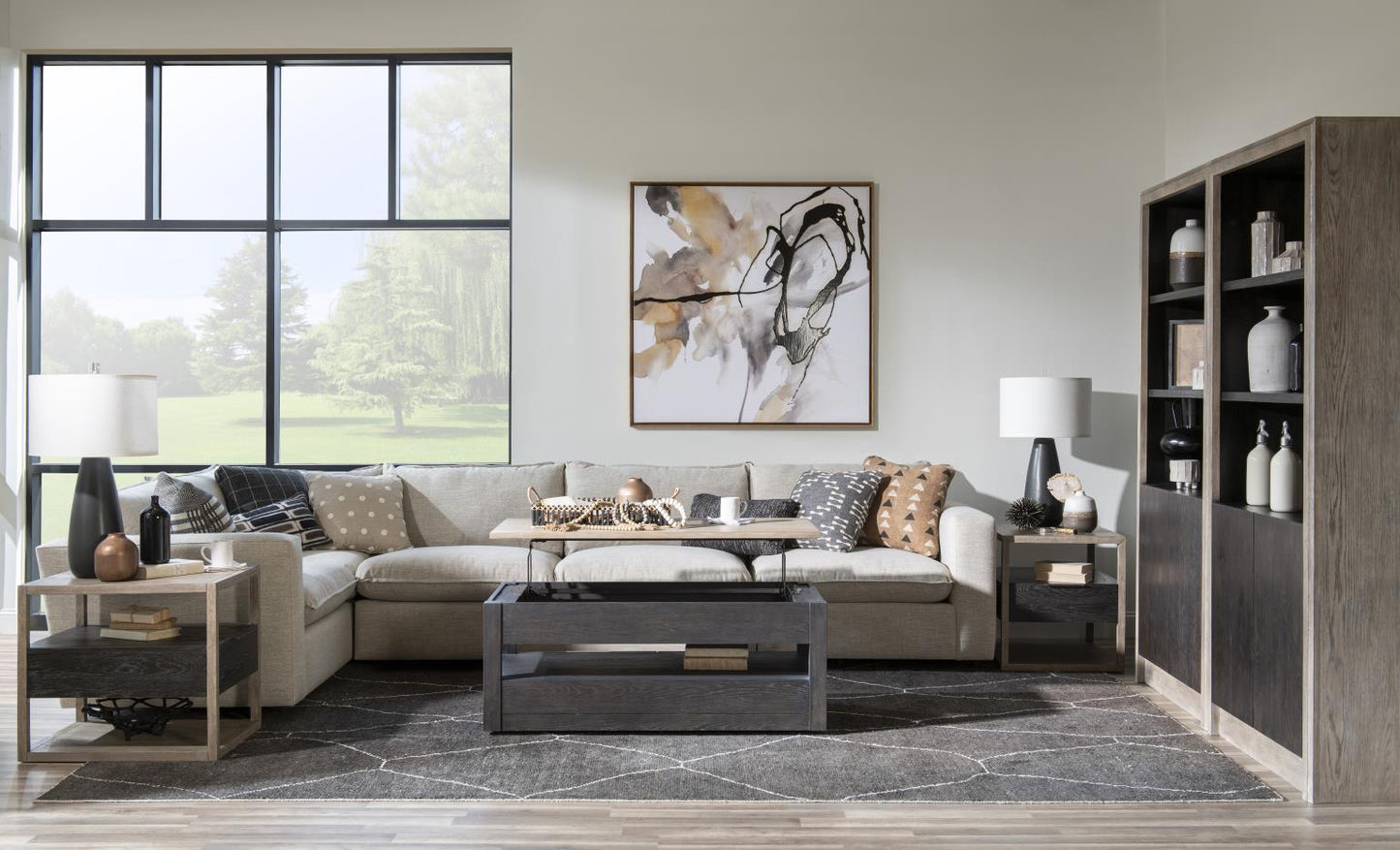 Halifax - Lift Top Cocktail Table - Flax And Java