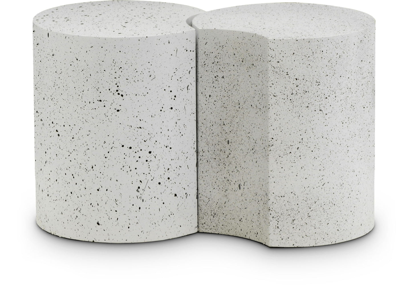 Dimple - 2 Piece Modular End Table - Terazzo Finish