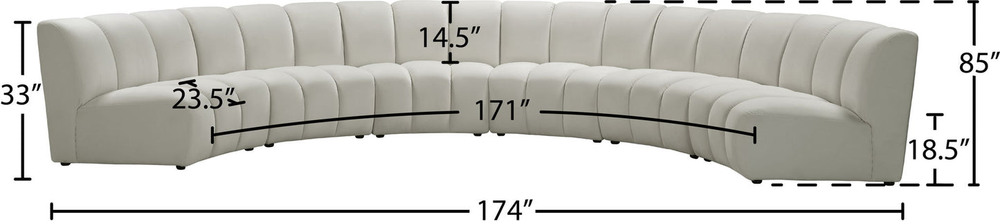 Infinity - 6 Piece Velvet Modular Sectional