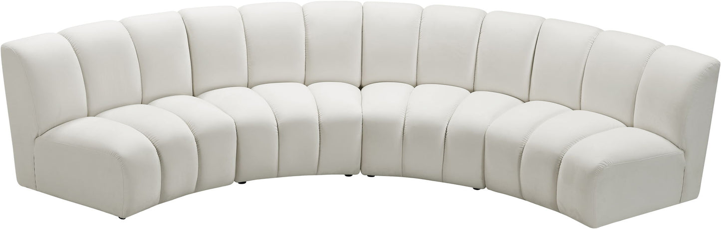 Infinity - 4 Piece Velvet Modular Sectional
