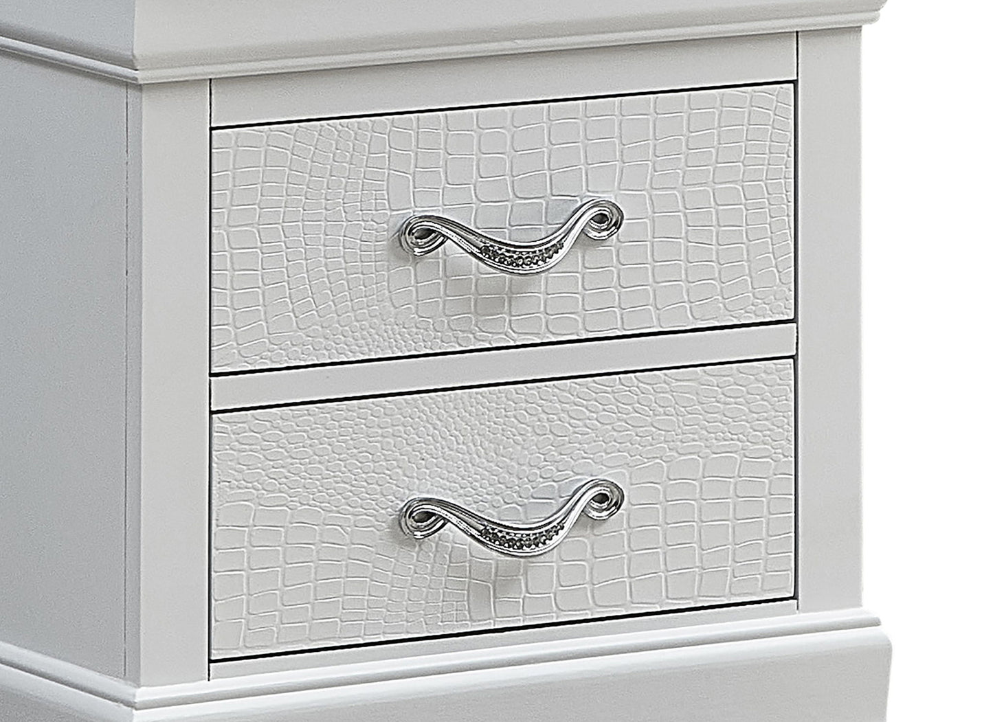 Lorana - 24" Nightstand - Silver Champagne