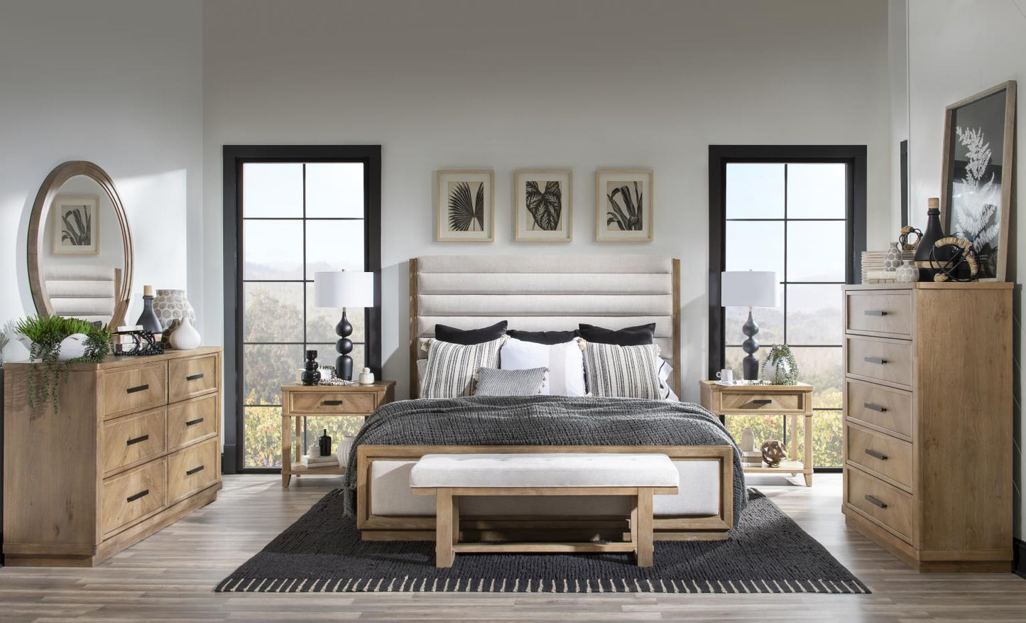 Torrance - Round Mirror - Aged Driftwood