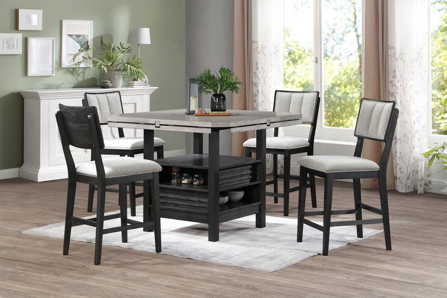 Cline - Counter Height Table - Light Gray