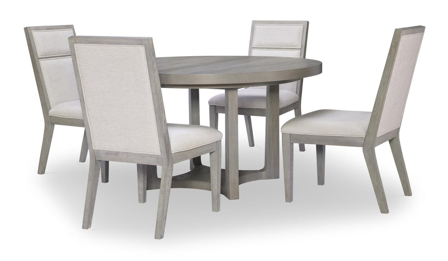 Artesia - Complete Round Pedestal Table - Smokey Taupe