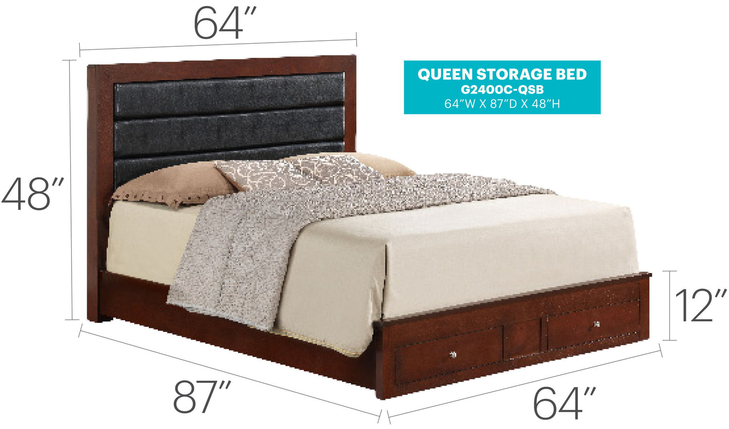 Glory Furniture - Burlington - Upholstered Storage Bed