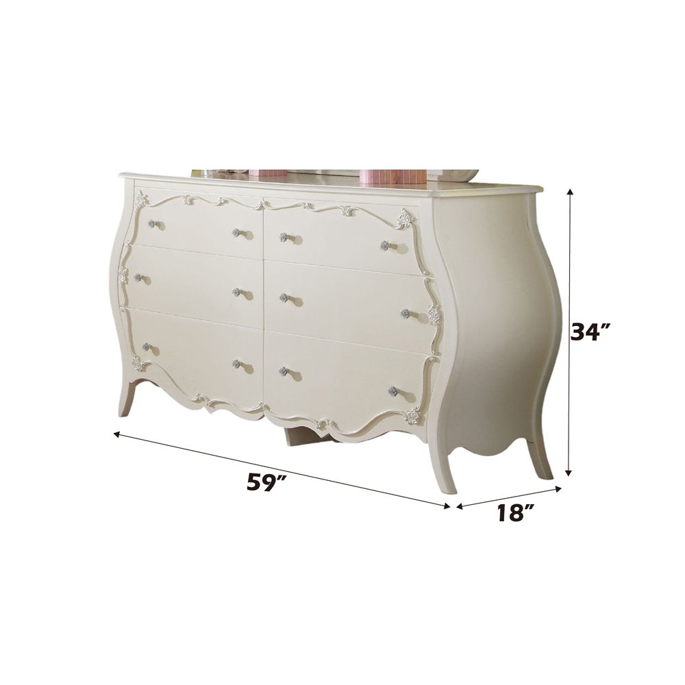 Edalene - Dresser - Pearl White