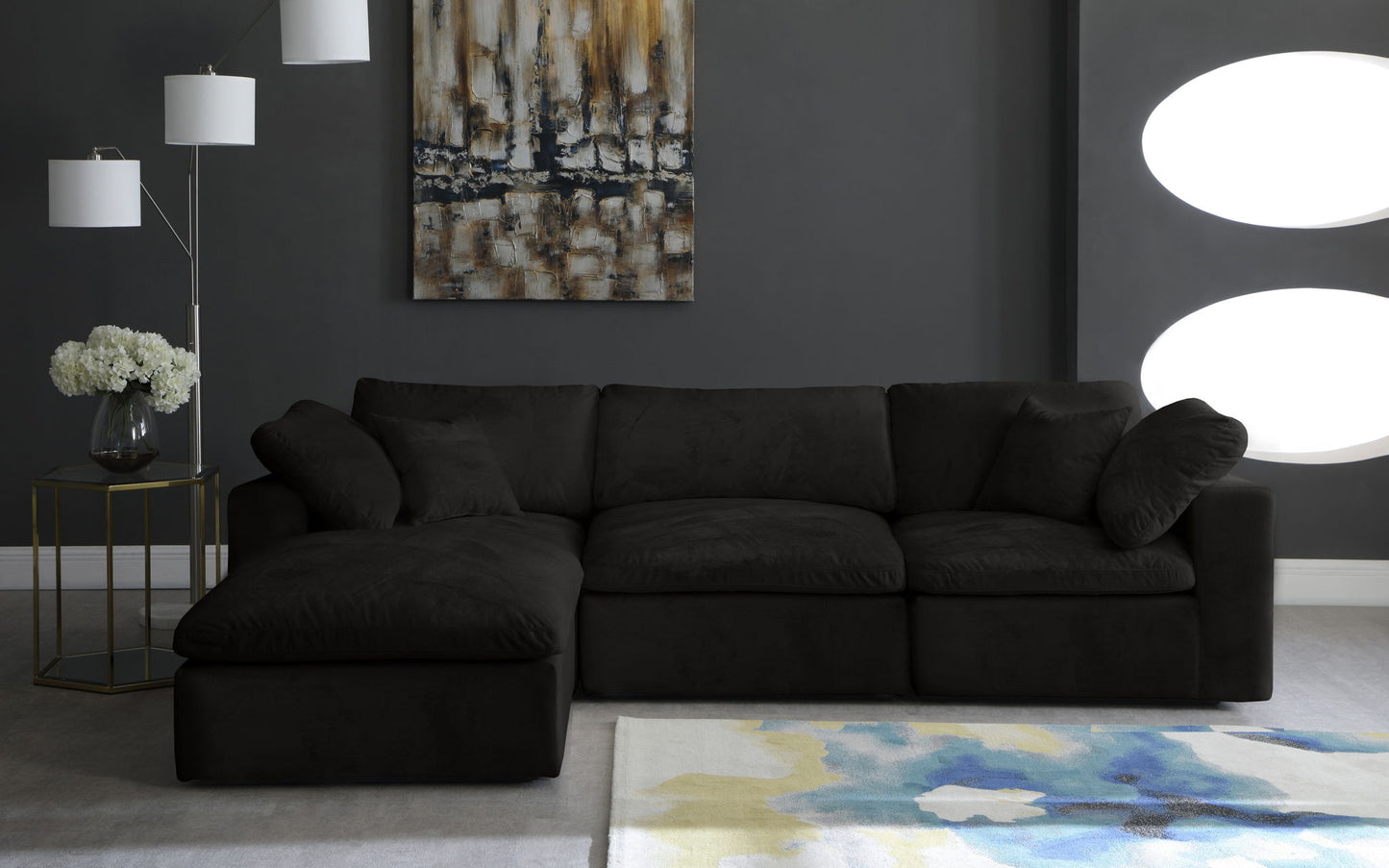 Cozy - 4 Piece Modular Sectional With Chaise