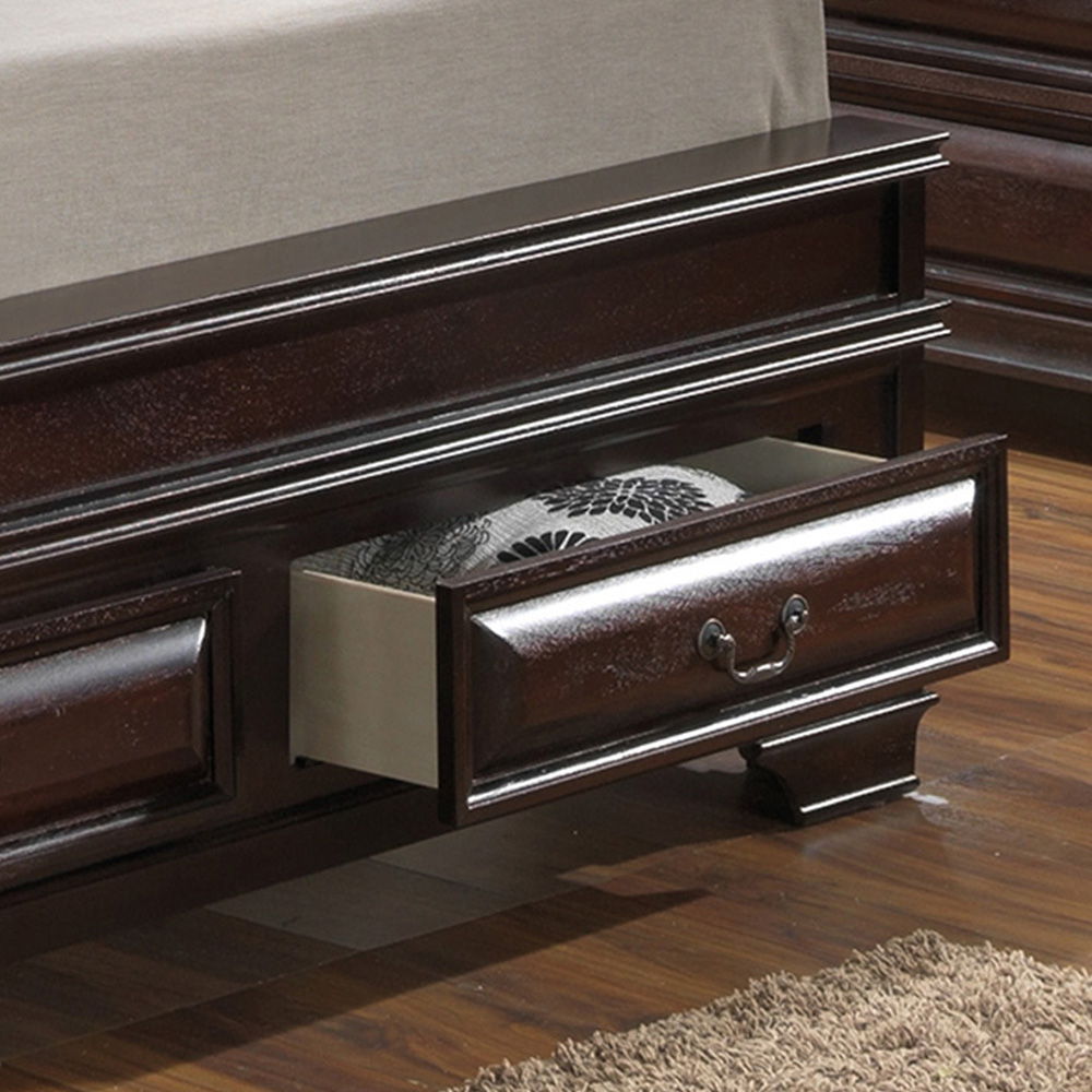 Glory Furniture - LaVita - Faux Leather Upholstered Storage Bed