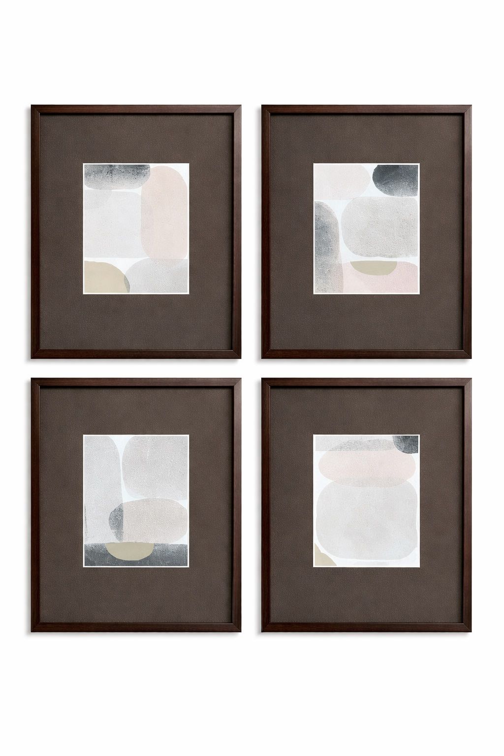 Stone Secrets Framed Print s/4 - Brown