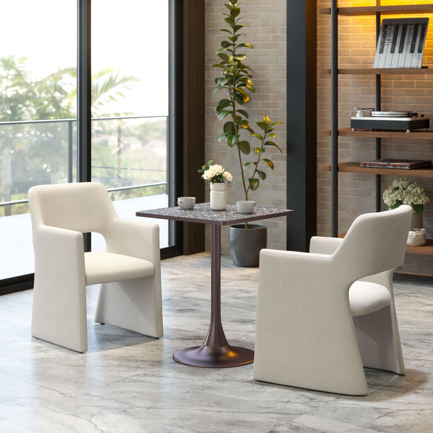 Minet - Dining Chair - Linen White