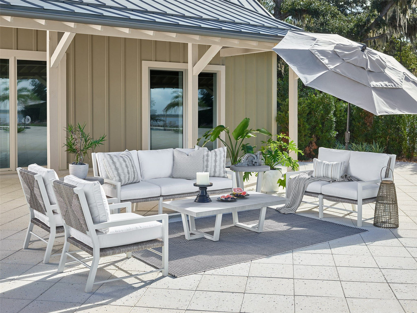 Coastal Living Outdoor / Tybee - Loveseat - Pearl Silver