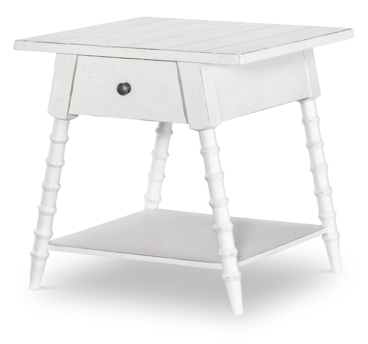 Vintage Market - Splayed Bobbin Leg 1 Drawer End Table