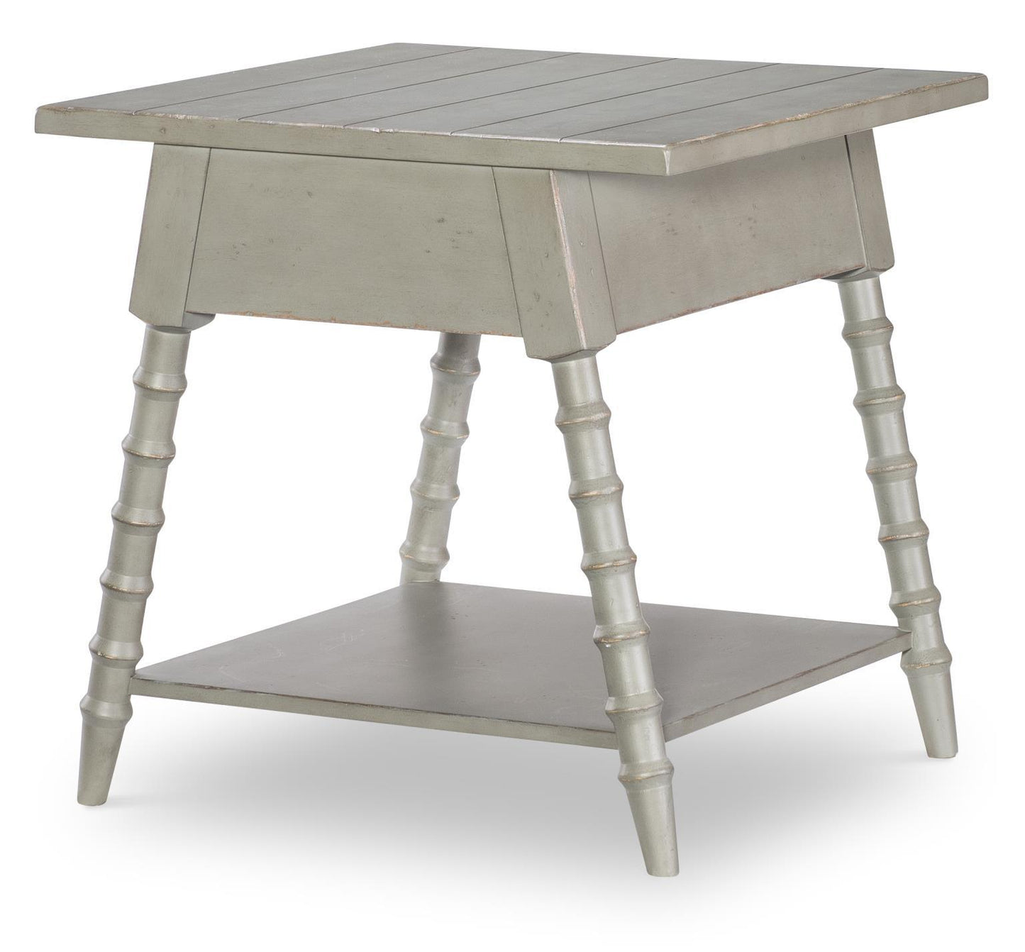 Vintage Market - Splayed Bobbin Leg 1 Drawer End Table