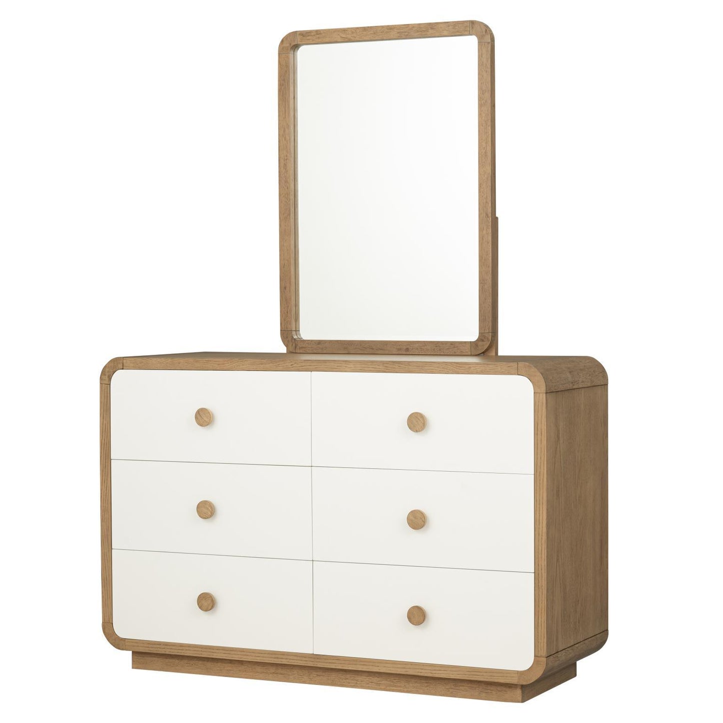 Margot - 6 Drawer Dresser - Desert Oak And Cloud White