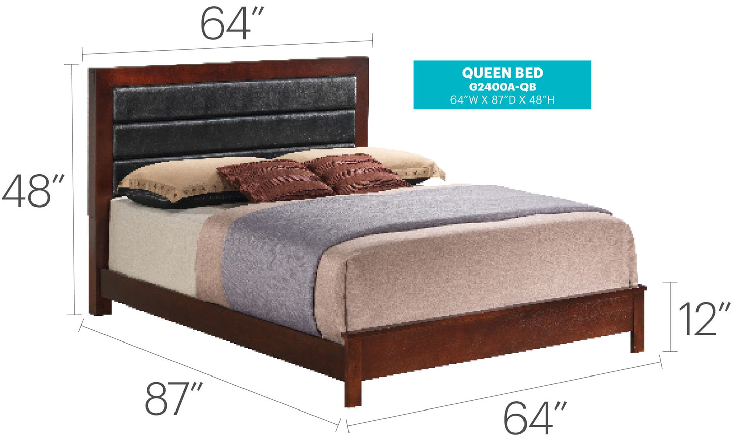 Glory Furniture - Burlington - Upholstered Bed
