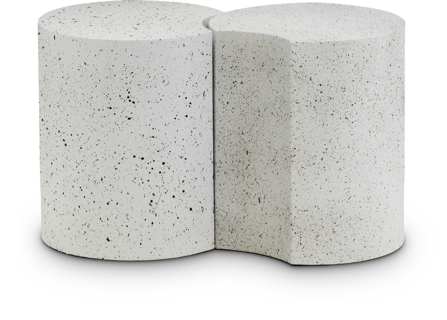 Dimple - 2 Piece Modular End Table - Terazzo Finish