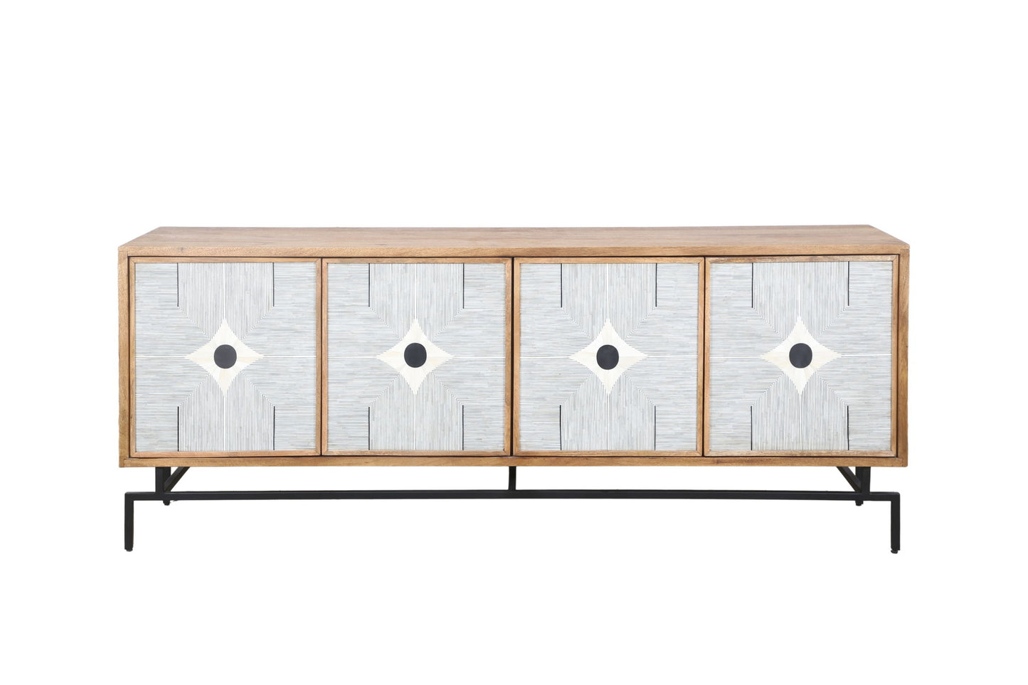 Everett - Server - Rustic Brown Mango / Ivory Bone / Grey Resin