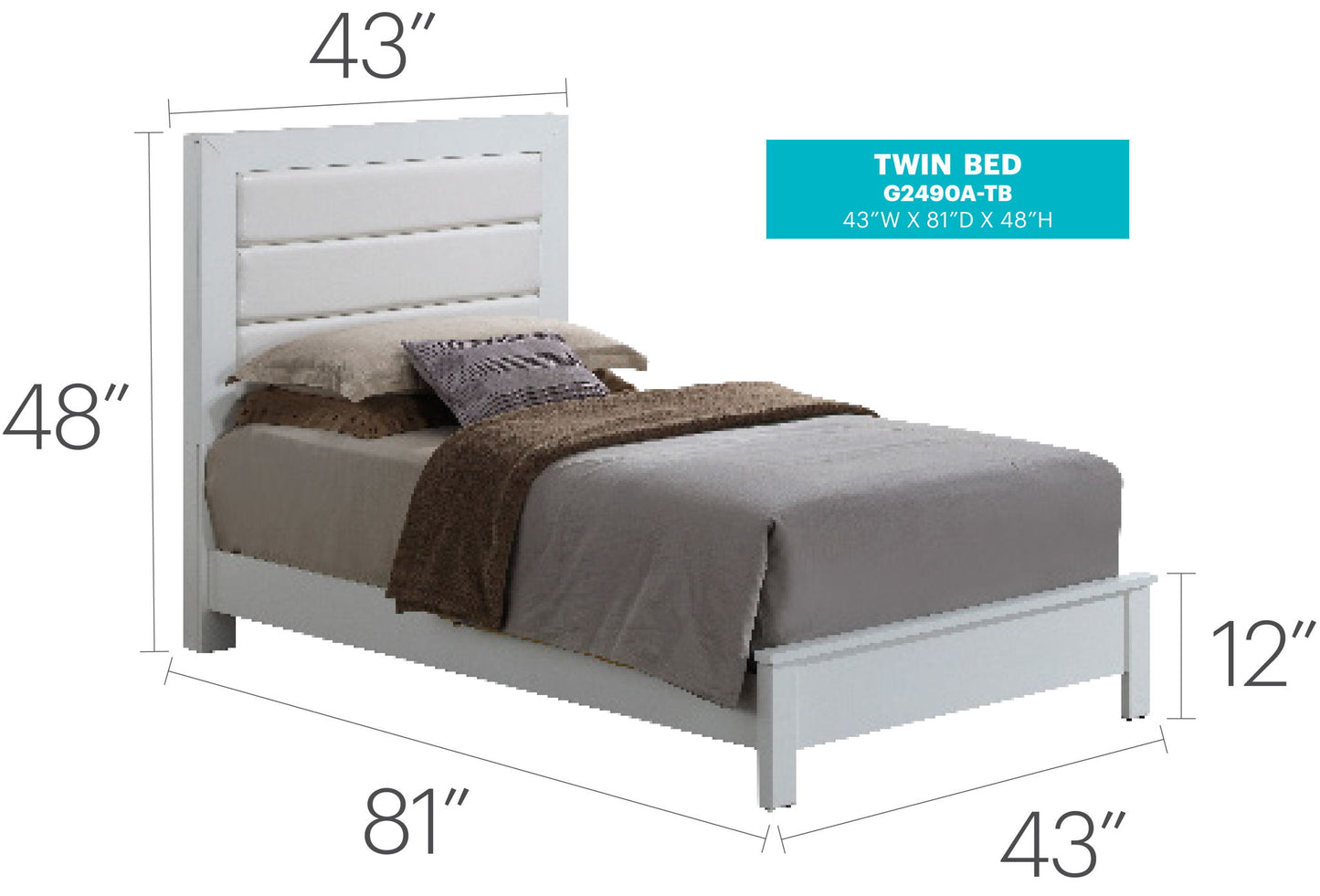 Glory Furniture - Burlington - Upholstered Bed