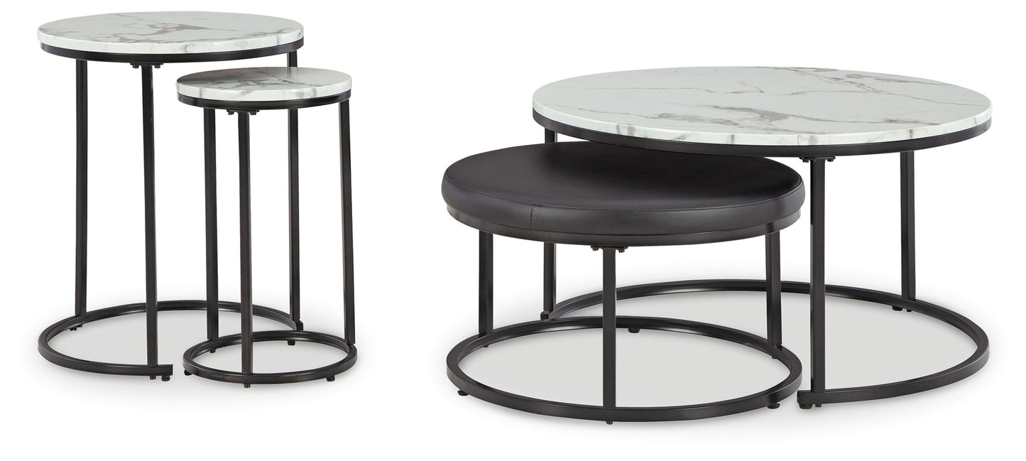 Jusmour - Occasional Nesting Table (Set of 4) - Black / White