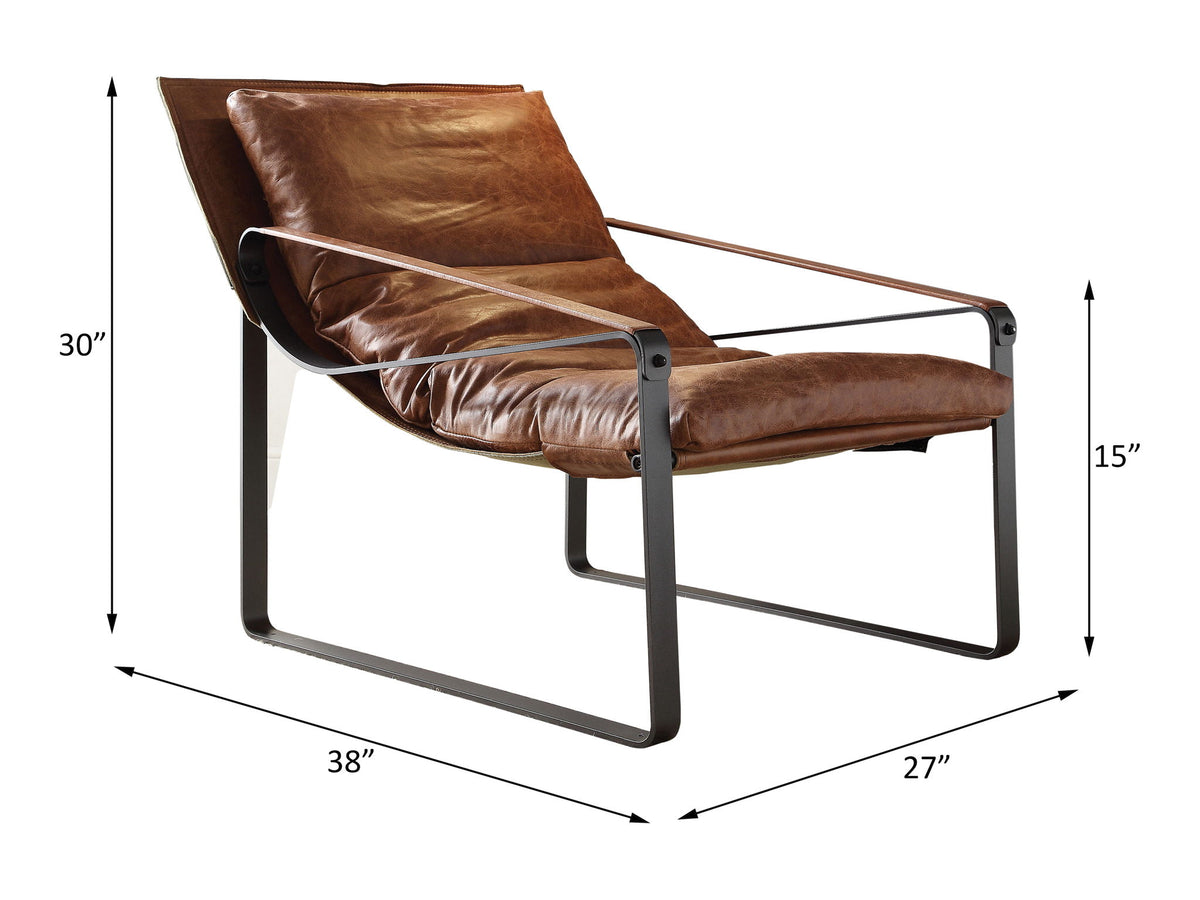 Quoba - Accent Chair - Cocoa Top Grain Leather