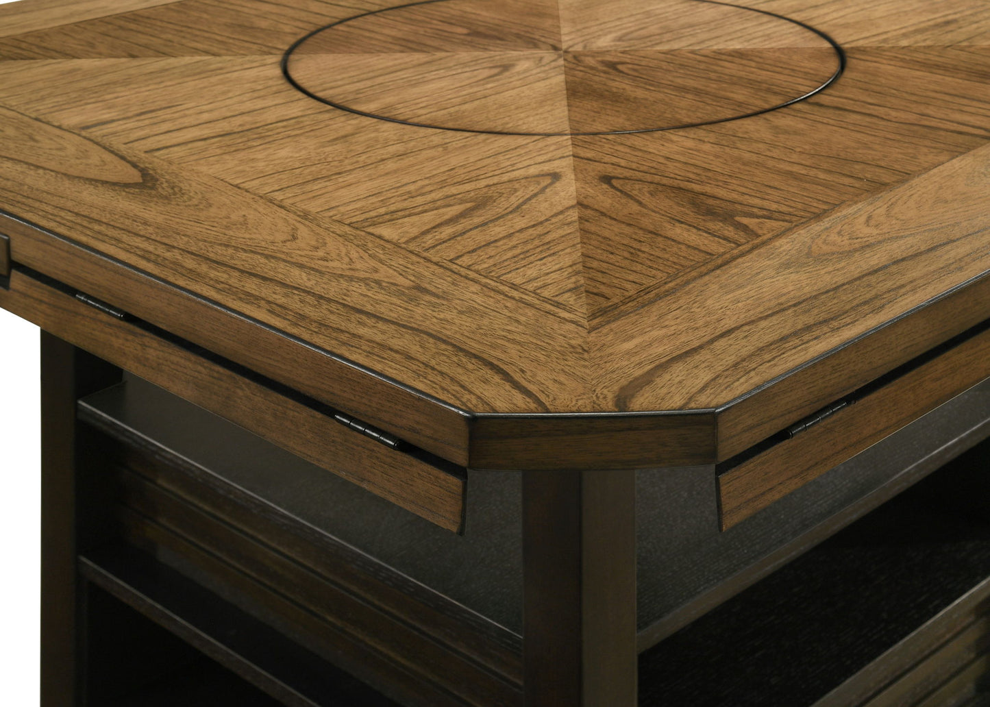 Oakly - Counter Height Table - Charcoal / Light Brown