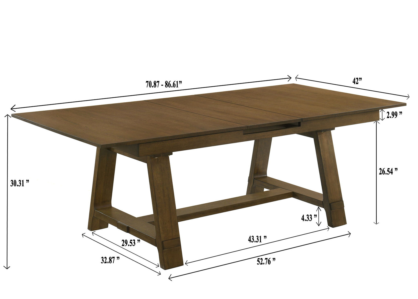 Everly - Dining Table - Brown