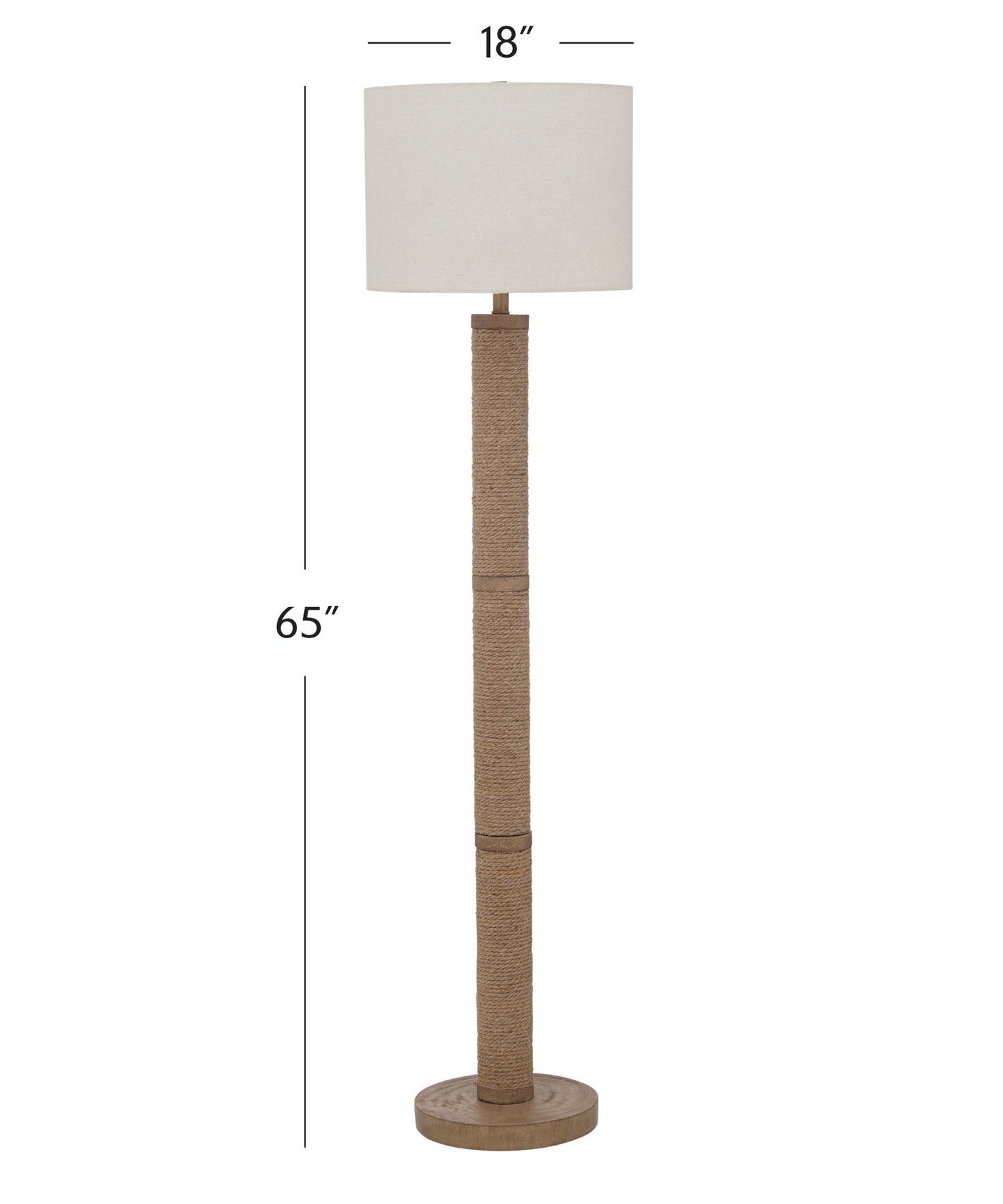 Chester - Floor Lamp - Natural / White