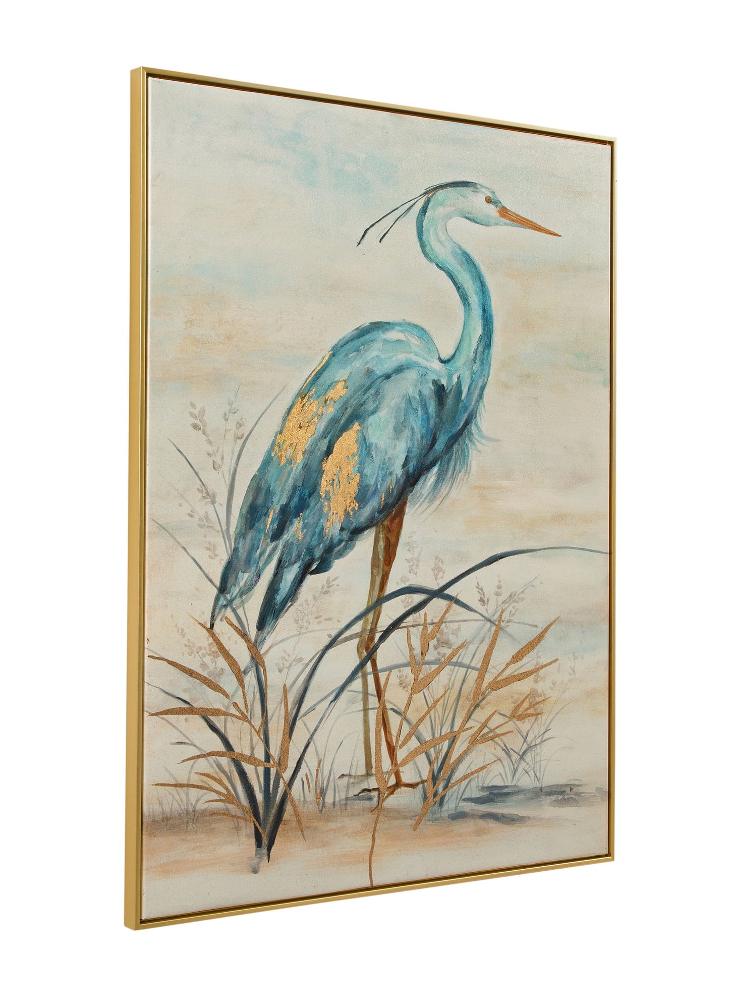 Marshlands Framed Canvas - Beige / Blue
