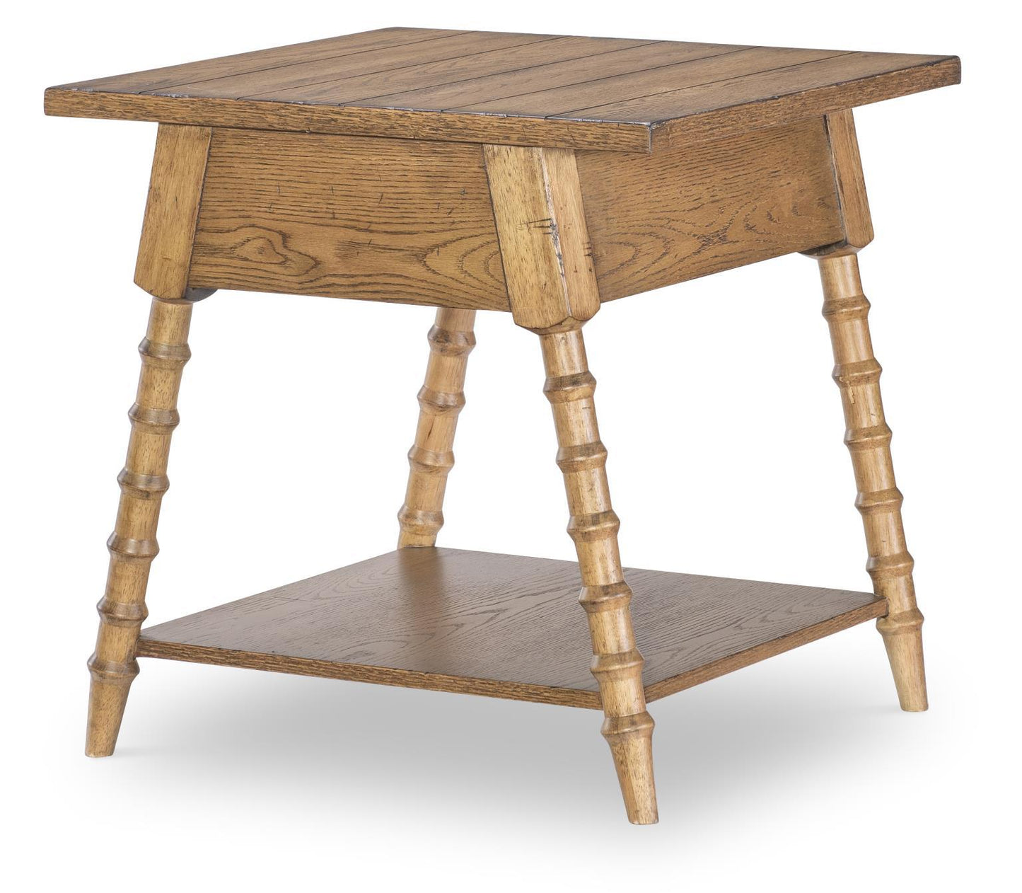 Vintage Market - Splayed Bobbin Leg 1 Drawer End Table