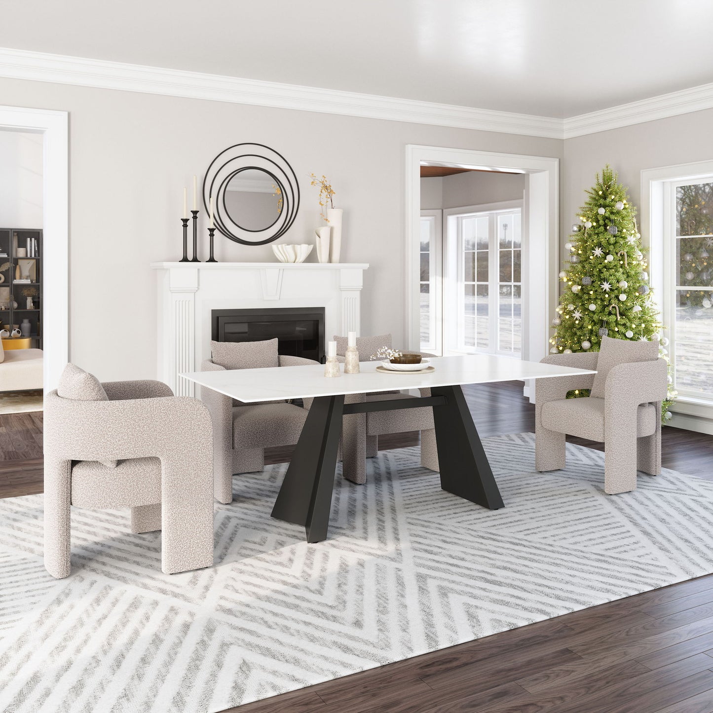 Inky - Dining Table - White