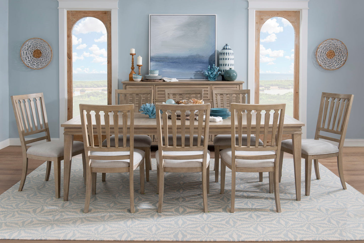 Edgewater - Slat Back Side Chair (Set of 2) - Light Brown