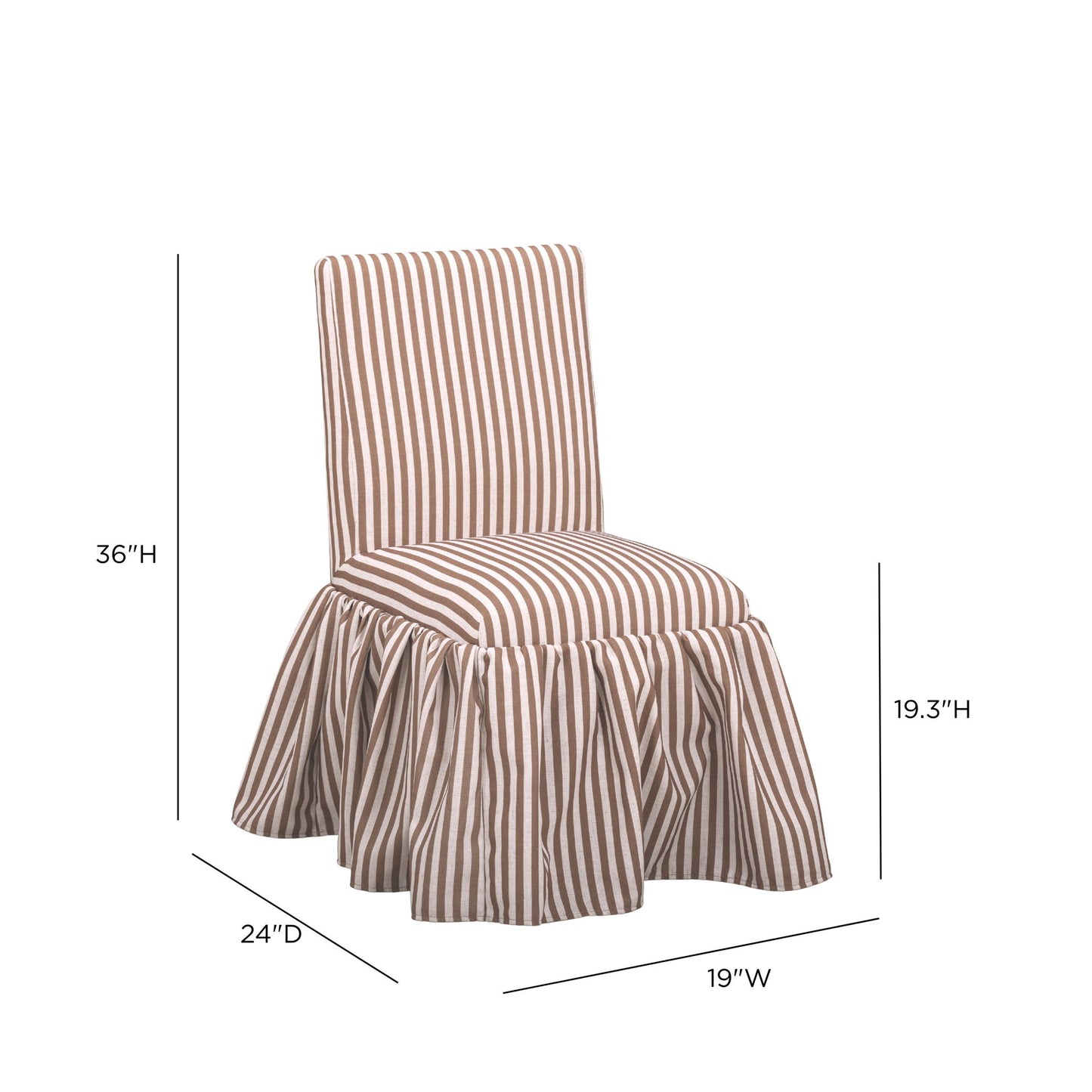 Gertrude - Striped Linen Dining Chair