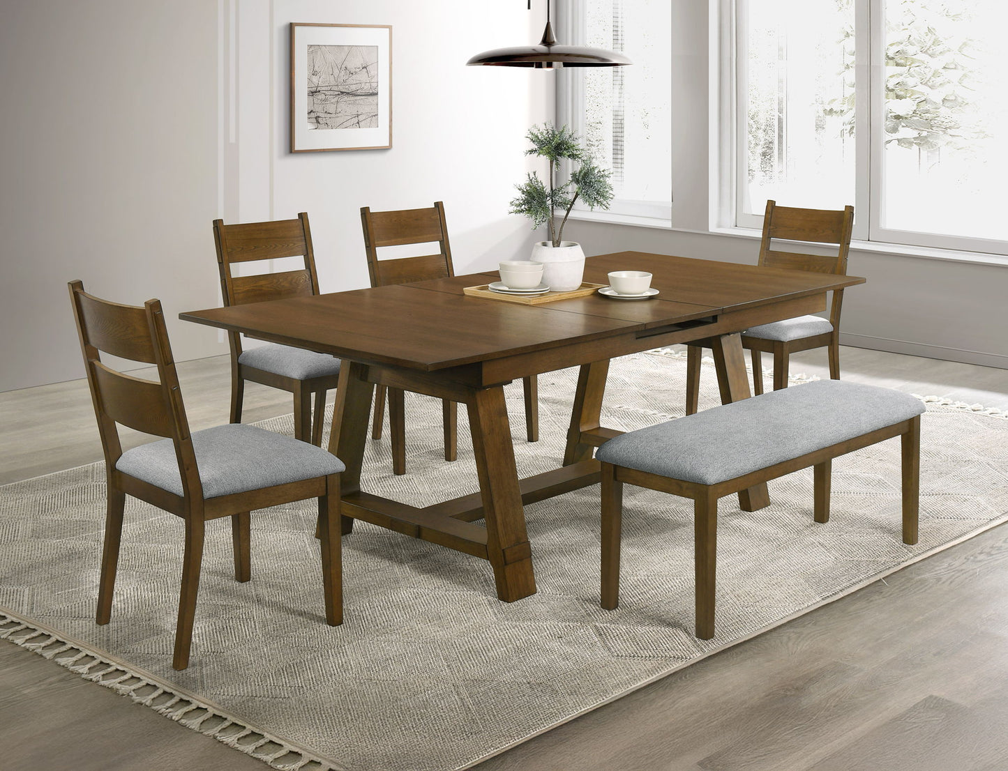 Everly - Dining Table - Brown