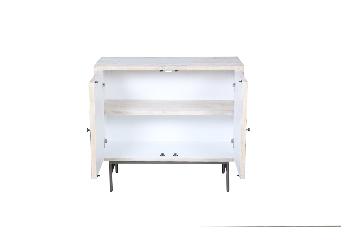 Zooey - Hall Cabinet - White Wash Mango