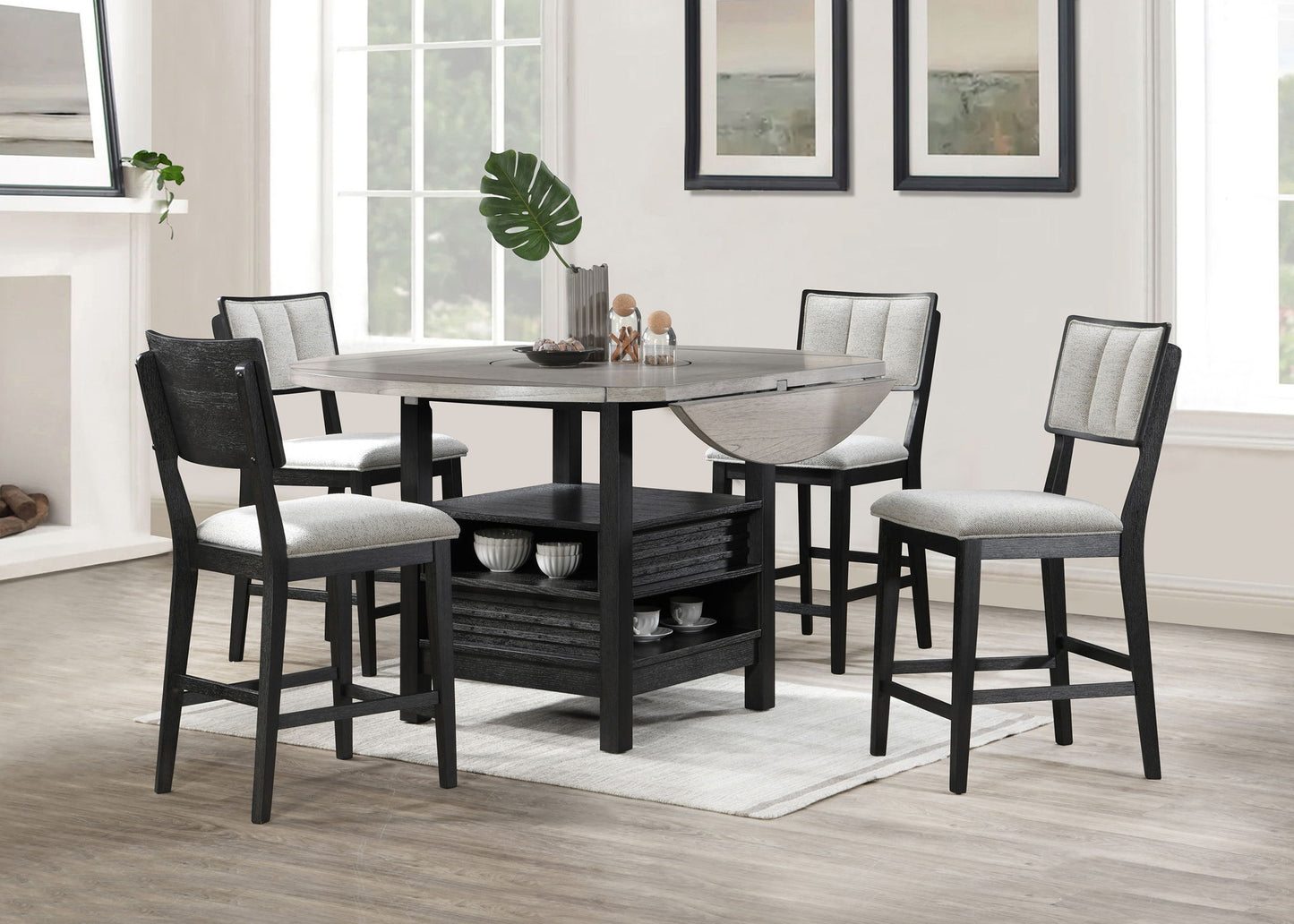 Cline - Counter Height Table - Light Gray