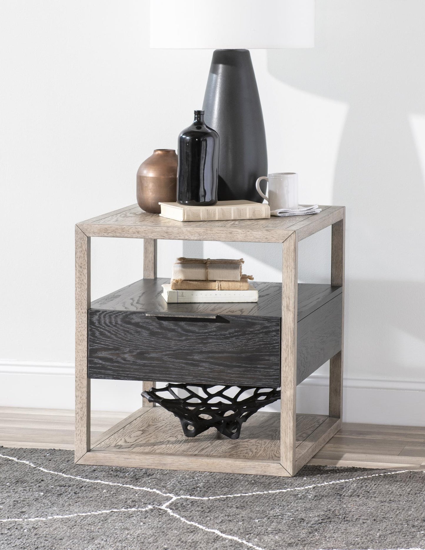 Halifax - End Table - Flax And Java