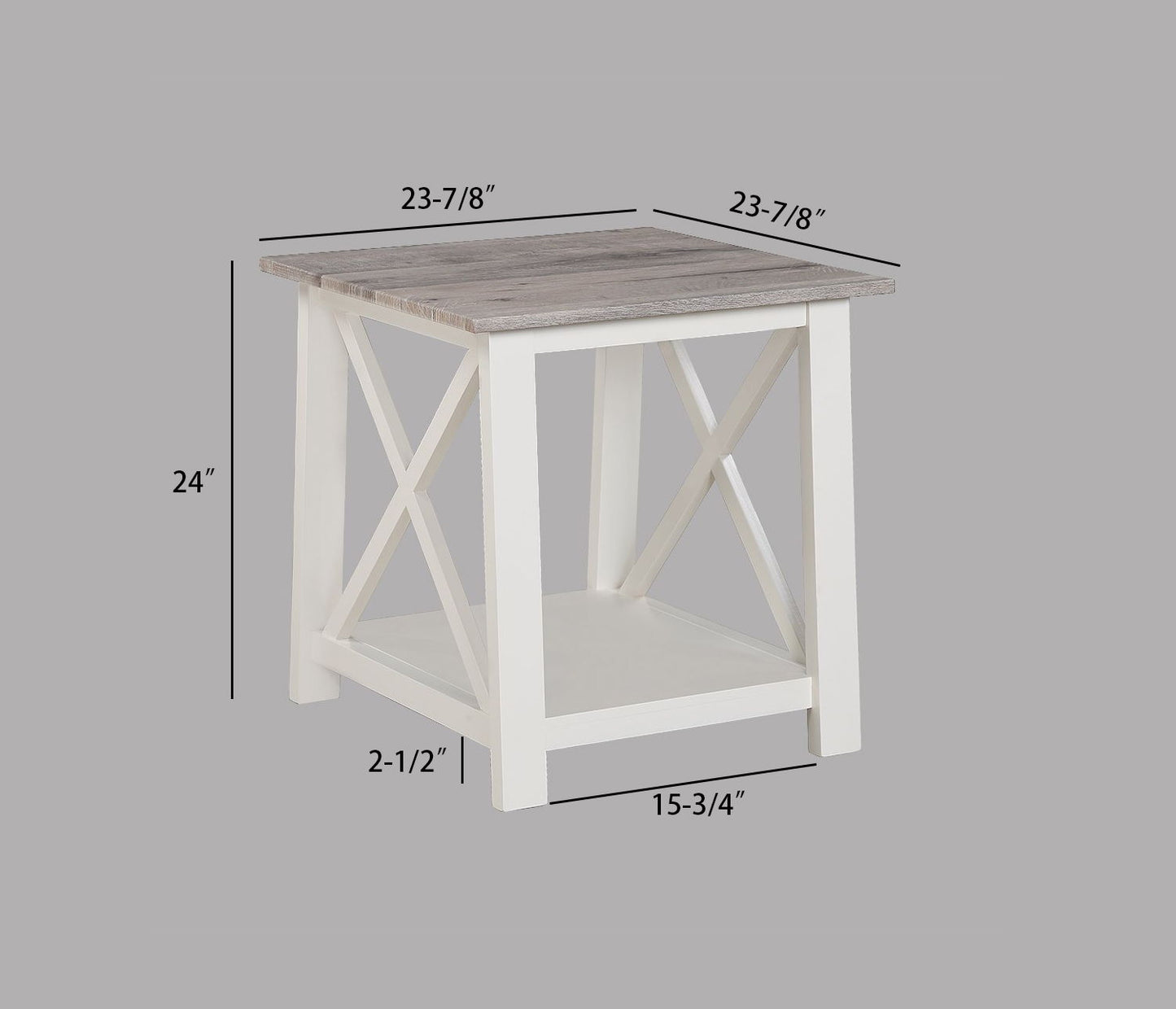 Thelma - 3 Piece Cocktail Set - White / Light Brown