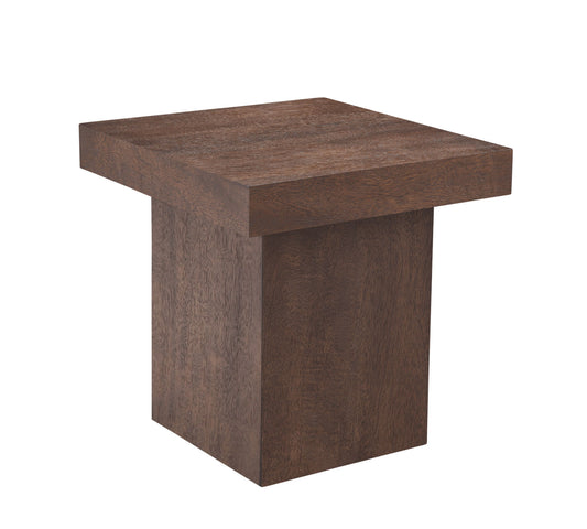 Padula - Large End Table - Brown Oak