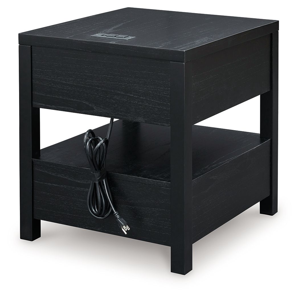Winbardi - Rectangular End Table - Black