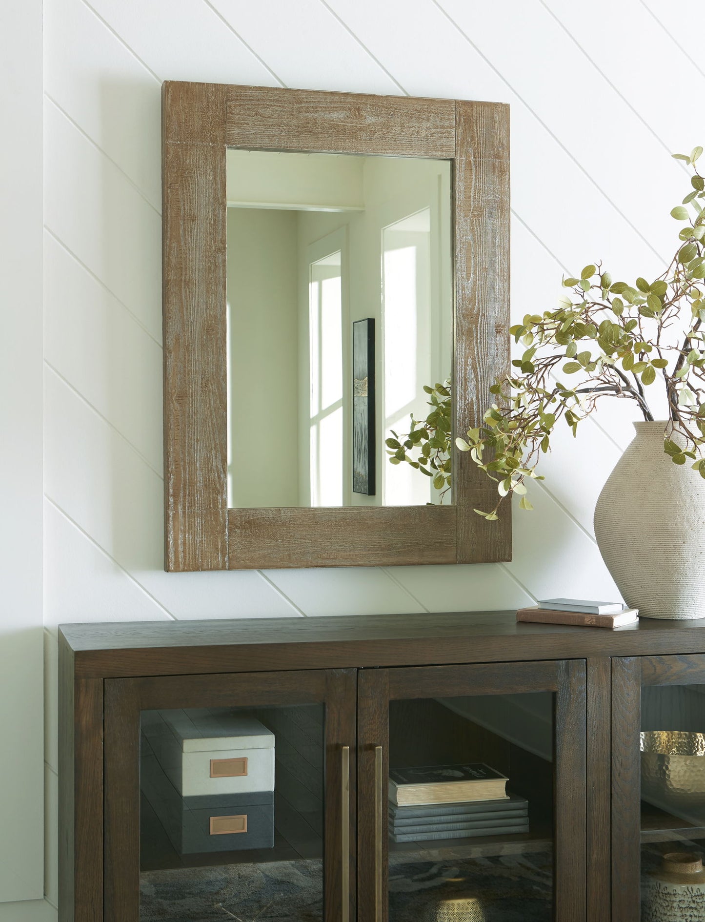 Waltleigh - Accent Mirror - Distressed Brown