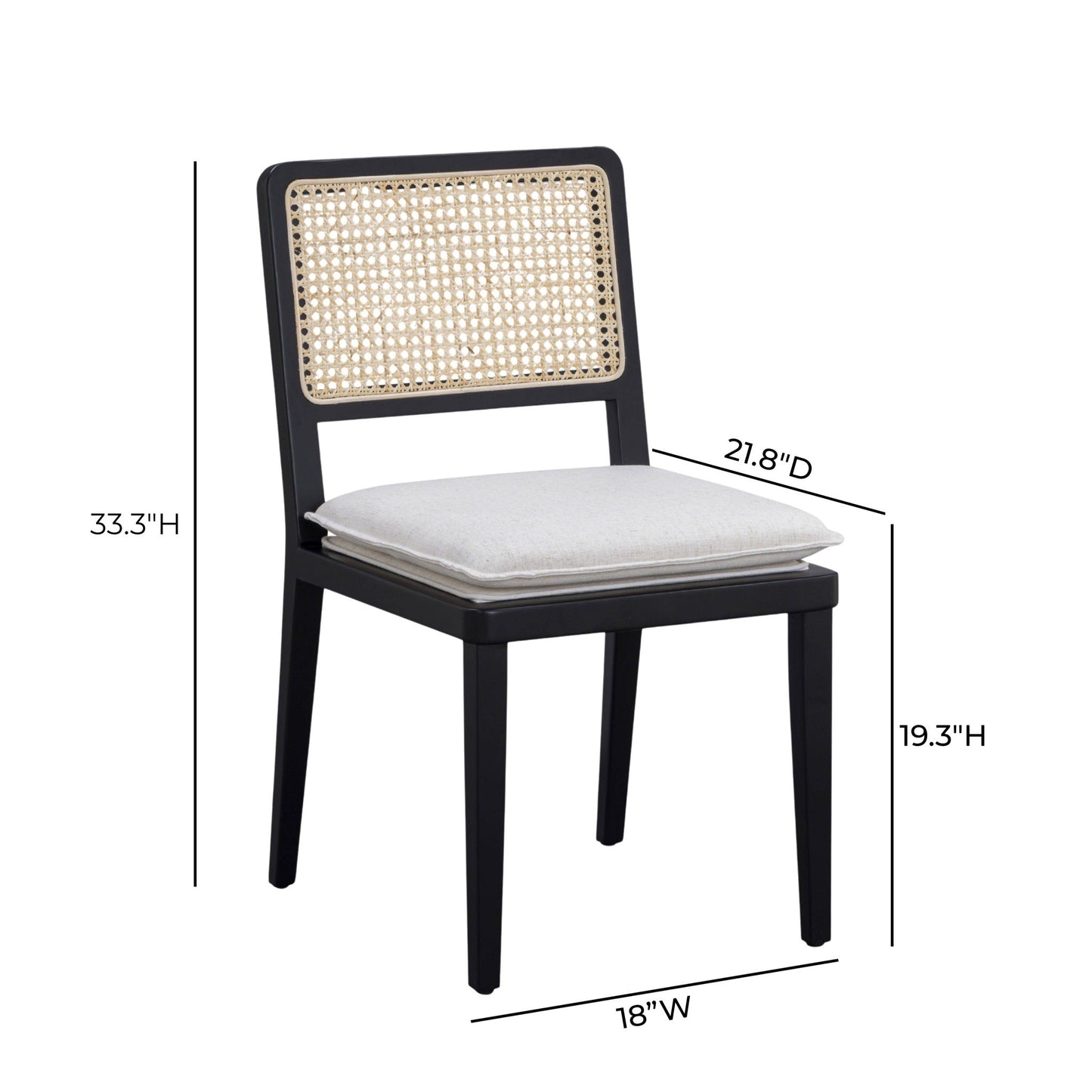 Tassina - Upcycled Performance Linen Dining Chair - Cream