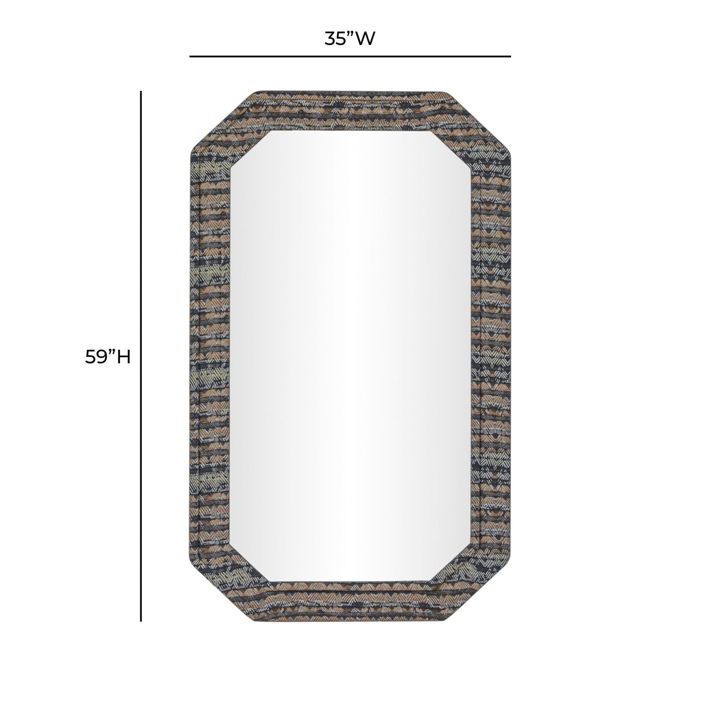 Charlene - 35" x 59" Jewel Wall Mirror - Apex Print