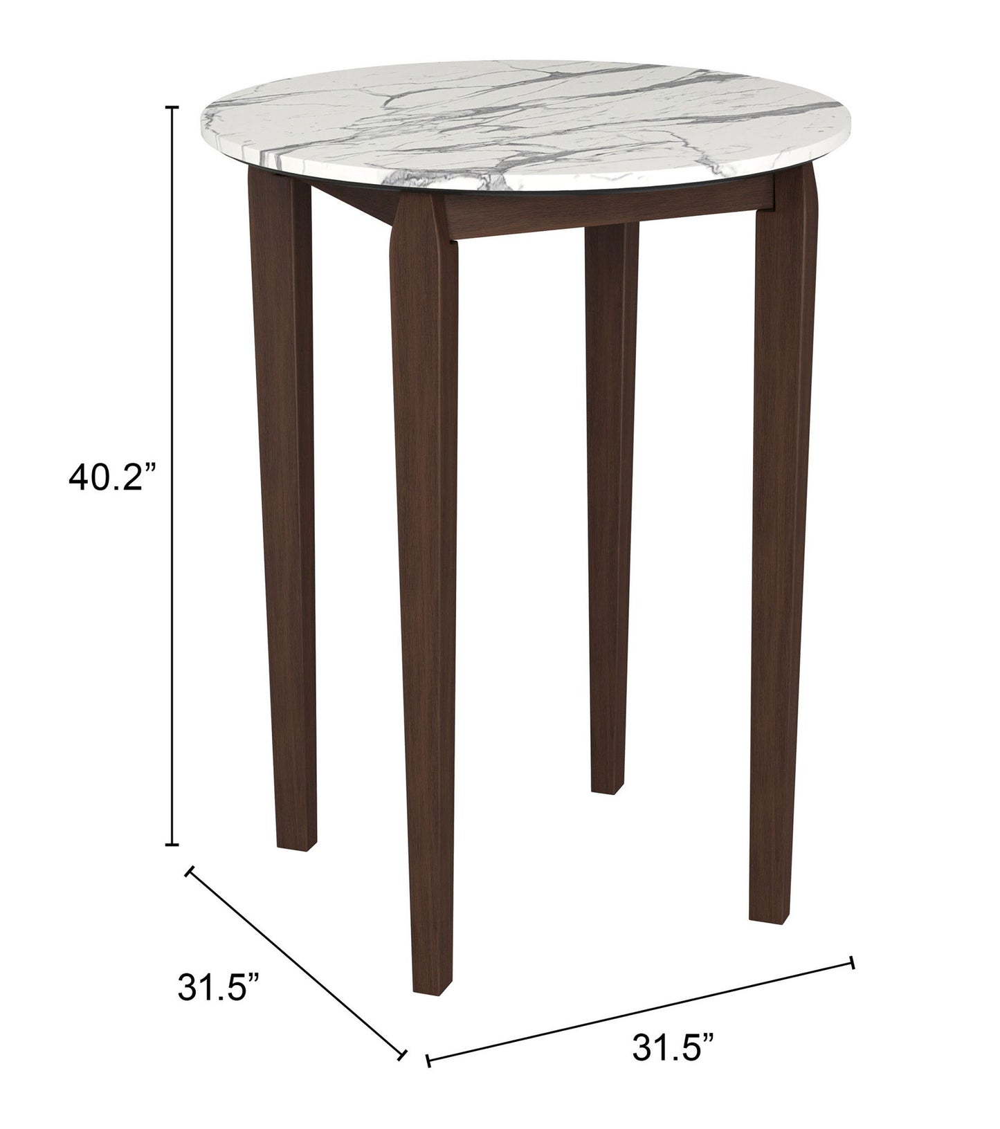 Vernon - Bar Table - White