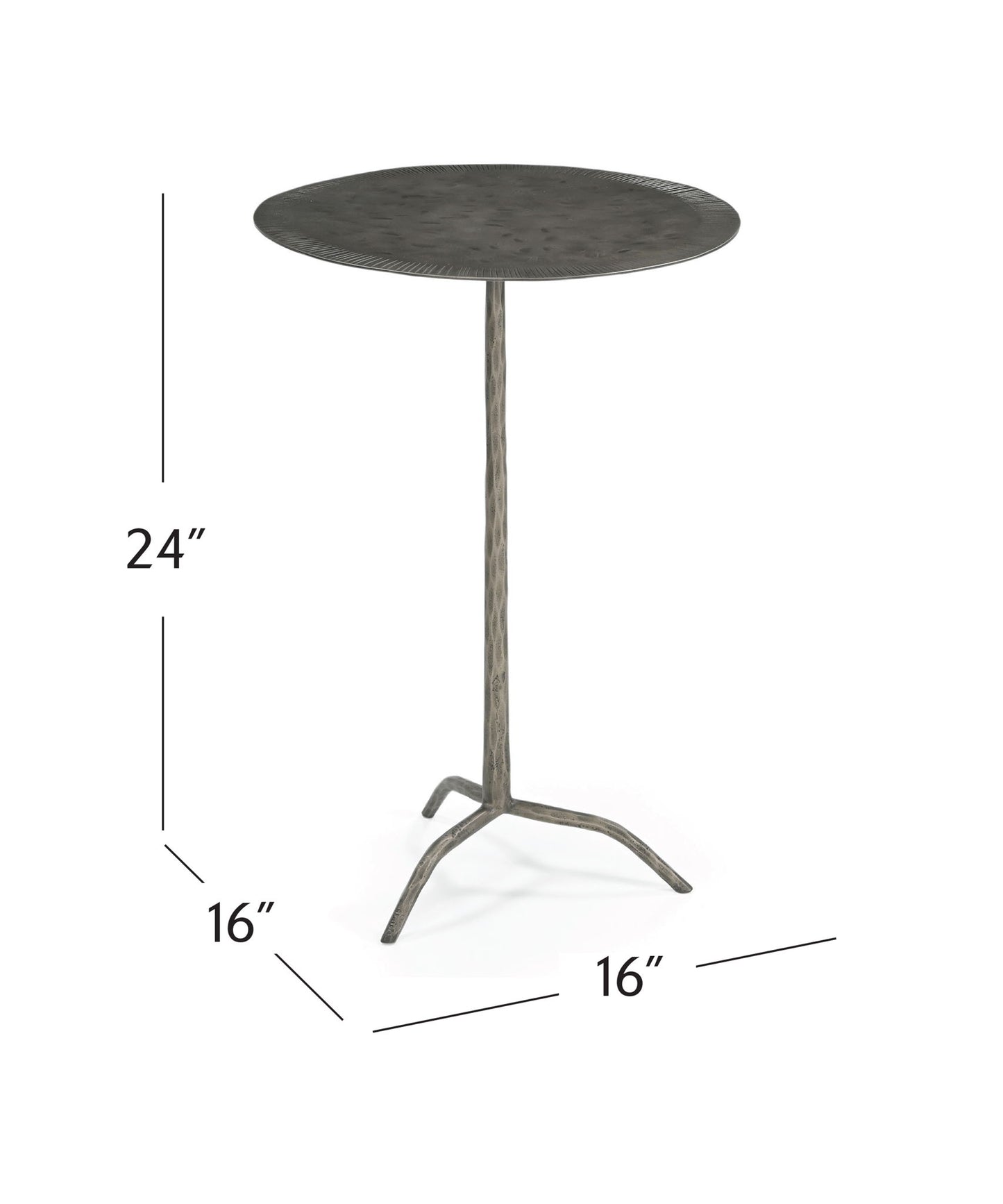Silas - Accent Table - Antique Nickel
