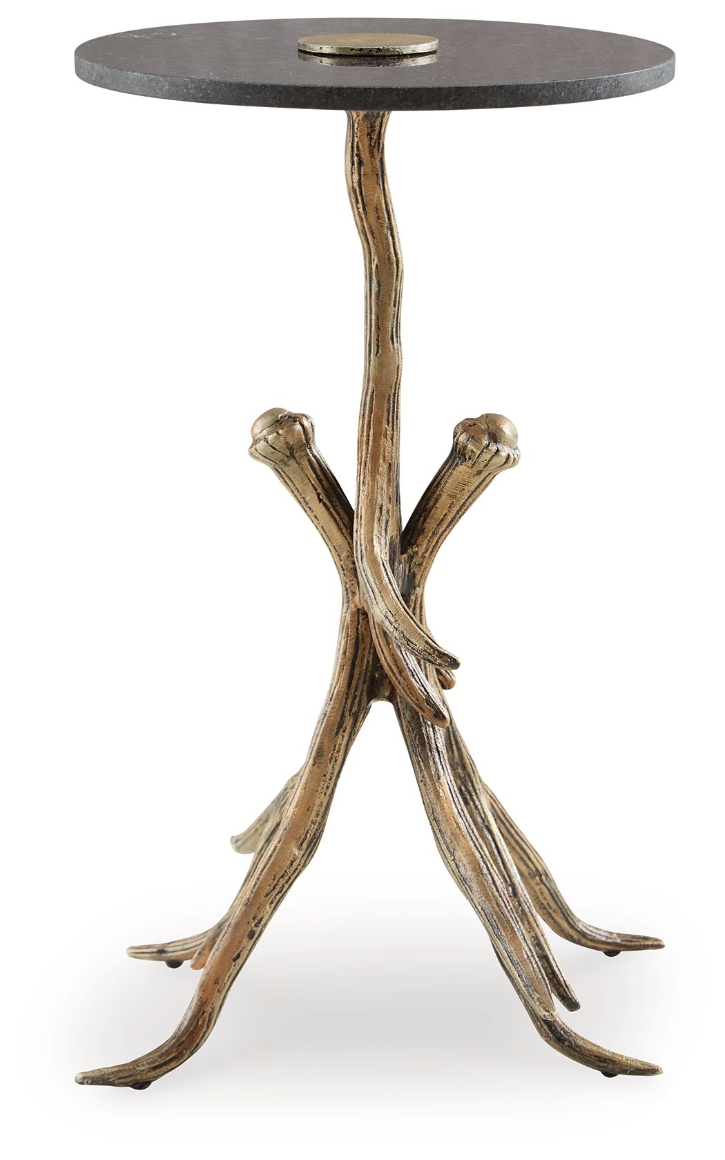 Lemkins - Accent Table - Black / Antique Gold Finish