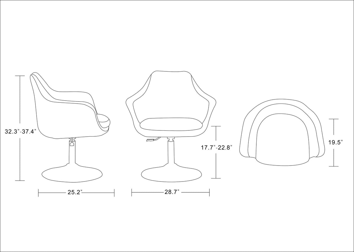 Kinsey - Swivel Lounge Chair - Red
