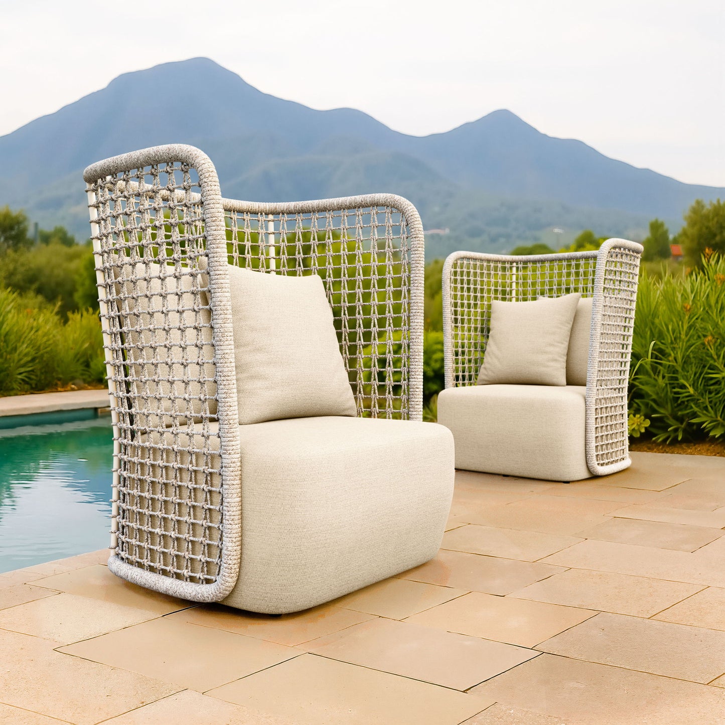 Hudu - Outdoor Accent Chair - Beige
