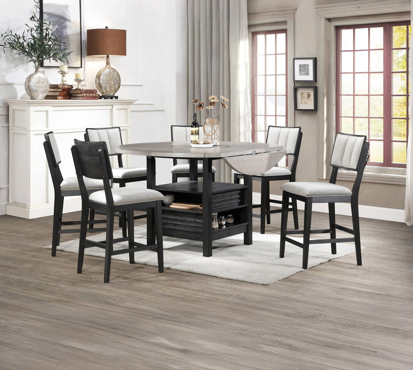 Cline - Counter Height Table - Light Gray